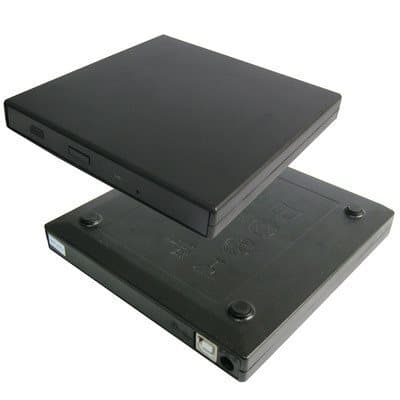 USB Slim ekstern CD-leser - slank design, 24x lesehastighet, kompatibel med Windows, Mac og Linux