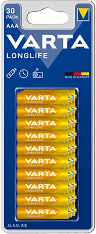 Varta Longlife AAA-batteri (30-pack)