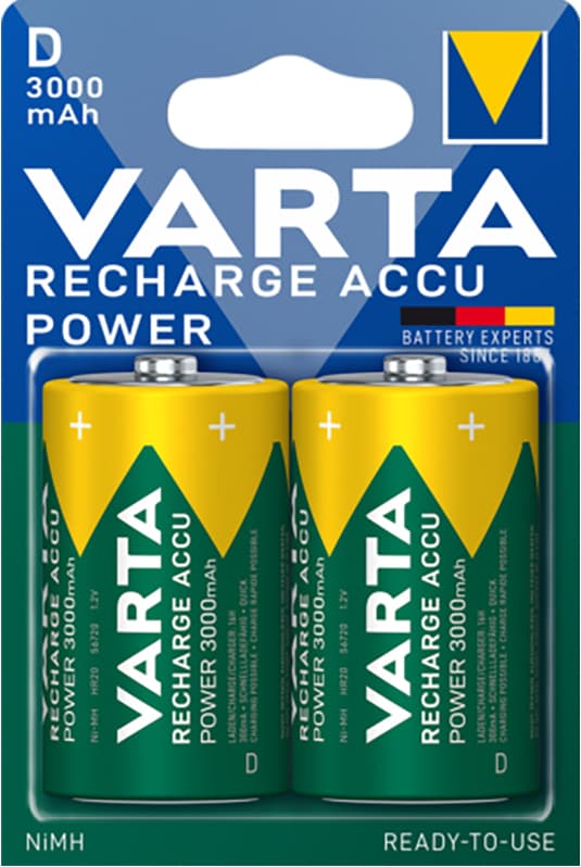 Varta Power D 3000Mah batteri (2-pakk)