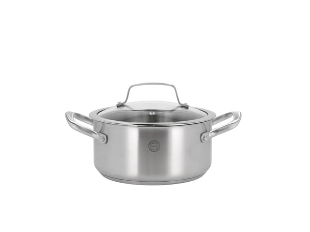 Pillivuyt Gourmet Gryde med glaslåg Steel