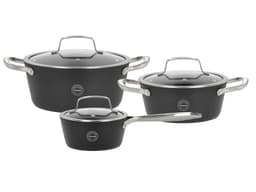 Pillivuyt Gourmet Grydesæt med glaslåg Black