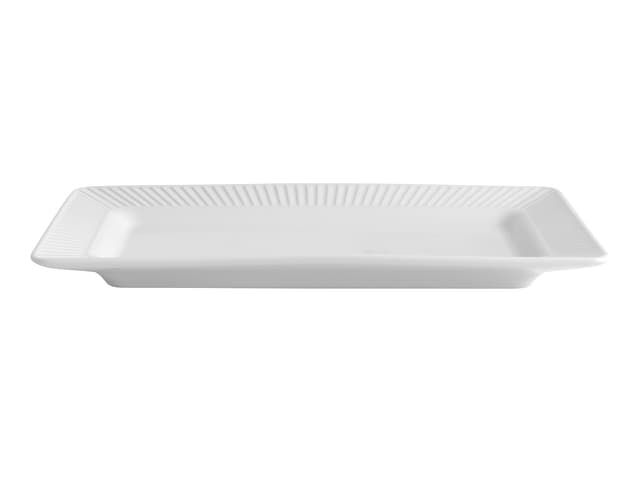 Pillivuyt Plissé Fad rektangulært 26 x 14 cm Hvid