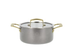 Pillivuyt Gourmet Gryde med glaslåg Steel