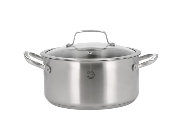 Pillivuyt Gourmet Gryde med glaslåg Steel