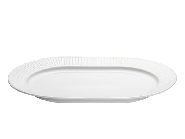 Pillivuyt Plissé Serveringsfad ovalt 36 x 25 cm Hvid