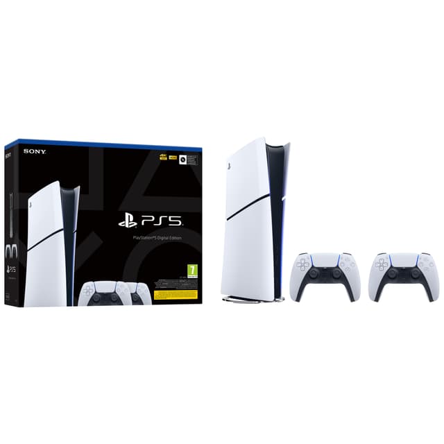PlayStation 5 Slim Digital Edition (To DualSense-pakke)