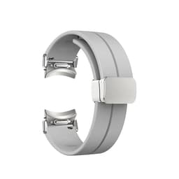 20 mm silikonklockarmband med svart spänne Grå   Grå