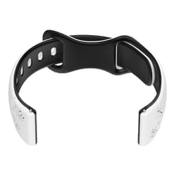 Kaksi Tone silikoninen ranneke Valkoinen + musta 18 mm