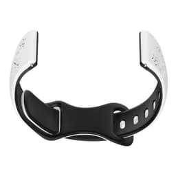 Kaksi Tone silikoninen ranneke Valkoinen + musta 22 mm