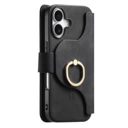 Lompakkokotelo iPhone 15:lle renkaalla ja jalustalla