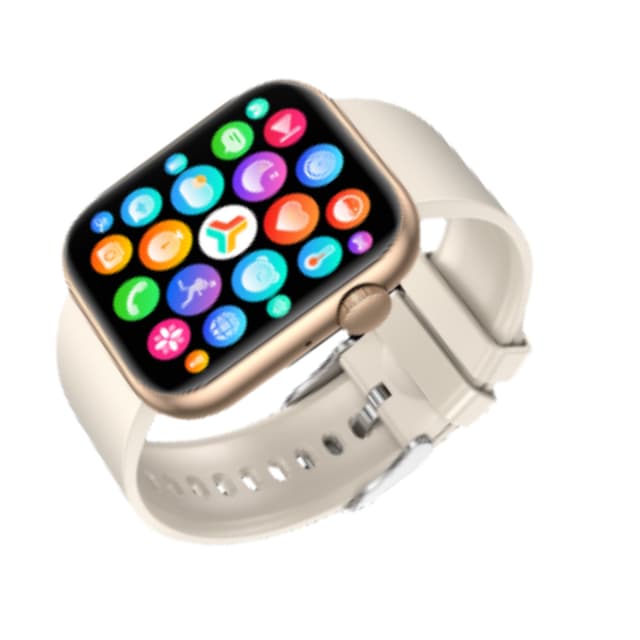 Smartwatch med puls-, blodtryks-, blodoxygensmåler og flere sportstilstande Champagne