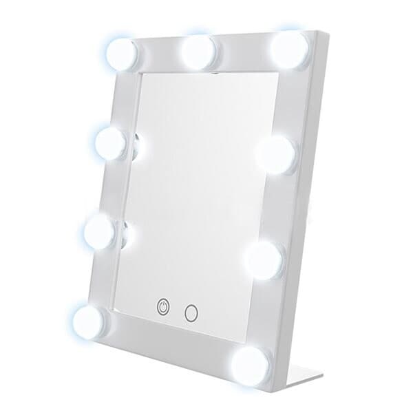 Sminkspegel med LED-lampor och touchkontroll