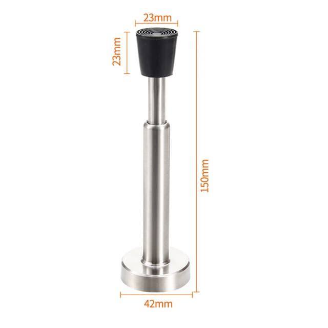 Hydraulisk dørstop Borefri/boremuligheder Sølv 15 cm