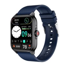 Smartwatch syke-, verenpaine-, veren happisaturaatio- ja askelmittarilla Musta