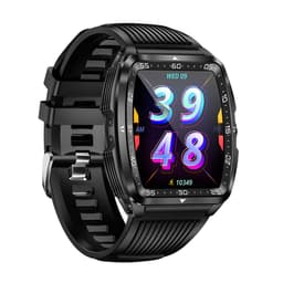 Smartwatch med pulsmåler, blodtryksmåler og blodoxygensensor Sort