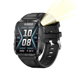 Smartwatch med pulsmåler, blodtryksmåler og blodoxygensmåling Sort