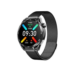 Smartwatch med EKG, pulsmåler, fitnesstracker og flere sportstilstande Sort Milanese rem