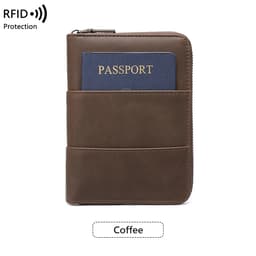 RFID-suojauksella varustettu passipidike ja matkalompakko kahvia
