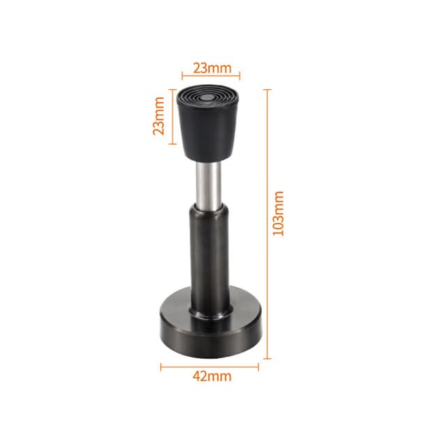 Hydrauliskt dörrstopp med eller utan borrning Black 10 cm