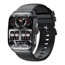Smartwatch med pulsmåler, blodtryksmåler og blodoxygensmåling Sort