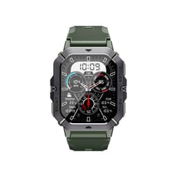 Smartwatch med pulsmåler, blodtryksmåler og blodiltmåler Oliven
