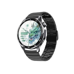 Smartwatch med EKG, pulsmåler, blodtryksmåler og skridttæller Black Bamboo Edition rem