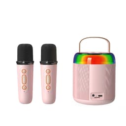 Y2 Dual Microphone Karaoke Machine Vaaleanpunainen
