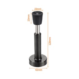 Hydraulisk dørstop Borefri/boremuligheder Sort 12 cm
