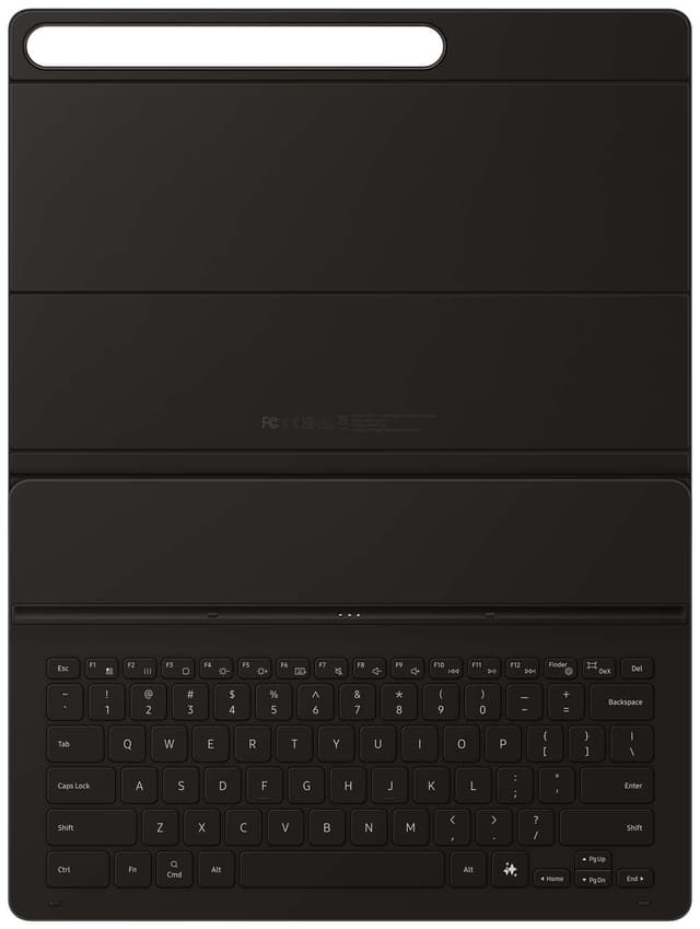 Book tunt fodral med tangentbord (svart) för Samsung Galaxy Tab S10 FE+