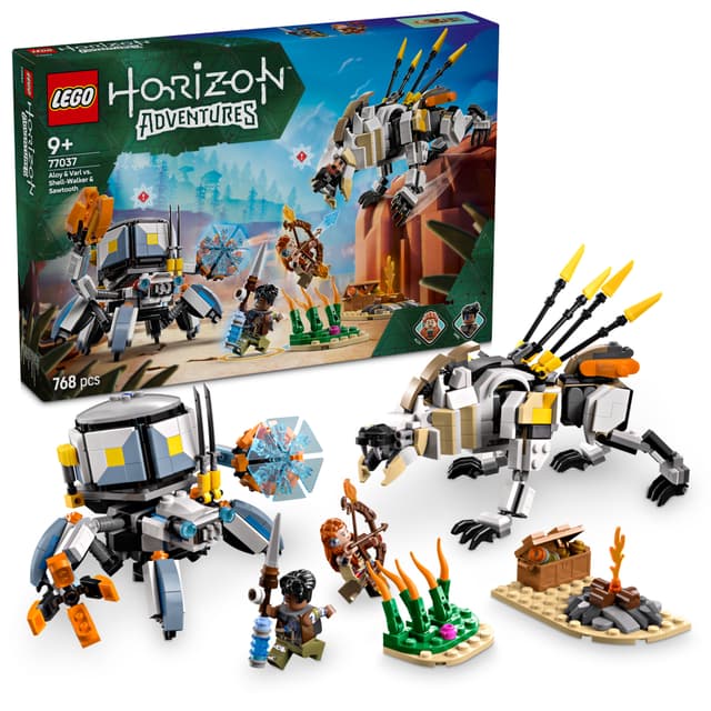 LEGO Horizon Aloy och Varl mot Sköldkryp och Sågtand 77037