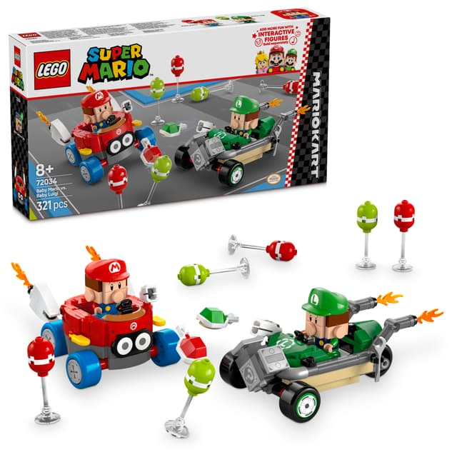 LEGO Super Mario Mario Kart – Baby Mario mod Baby Luigi 72034