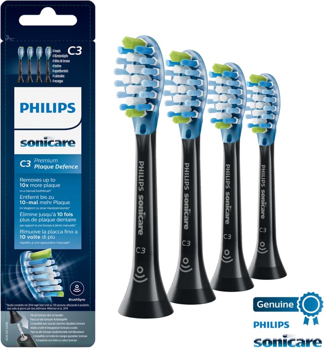 Philips Premium Plaque Defence borsthuvud HX9044/33 (svart)