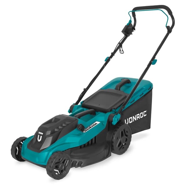 VONROC Plæneklipper 1600W – 38 cm | Inkl. 42L Opsamler