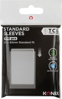 Konix Trading Card Game Standard Fit kortlommer (100-pakning)