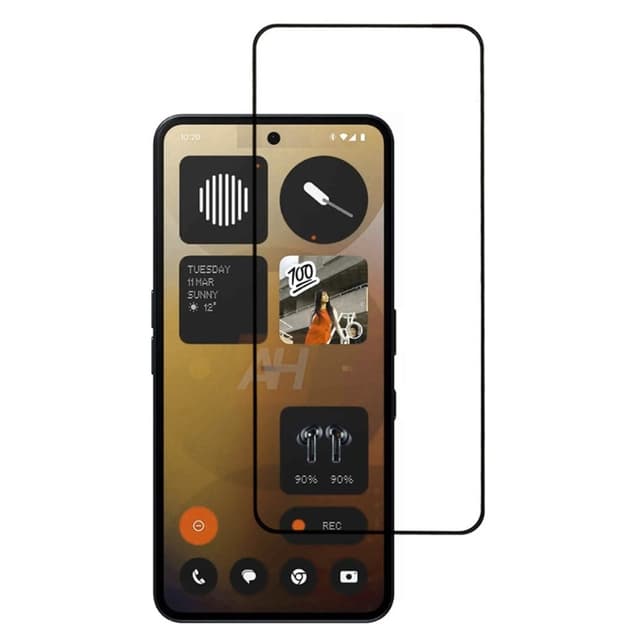 SKALO Nothing Phone (3a) FULL-FIT Hærdet Glas Skærmbeskyttelse - Sort