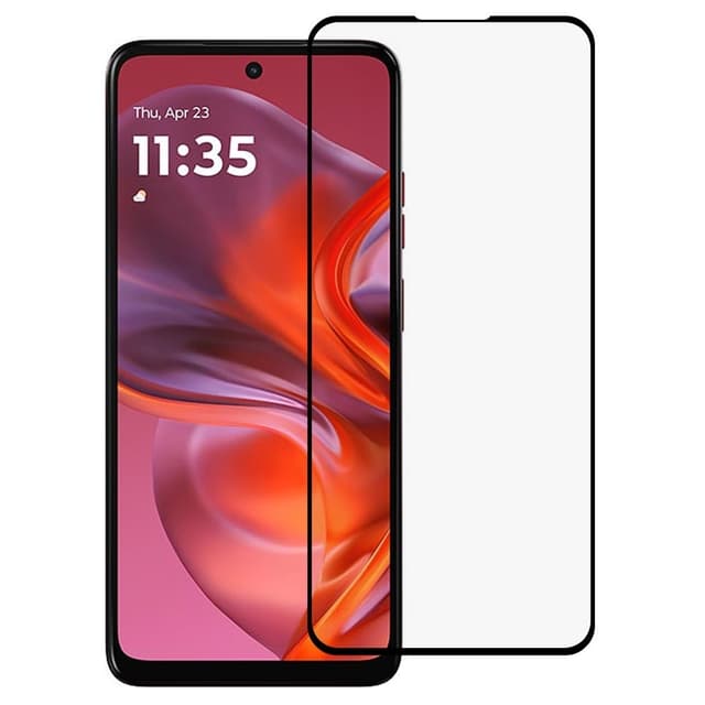 SKALO Motorola Moto G05 FULL-FIT Hærdet Glas Skærmbeskyttelse - Sort