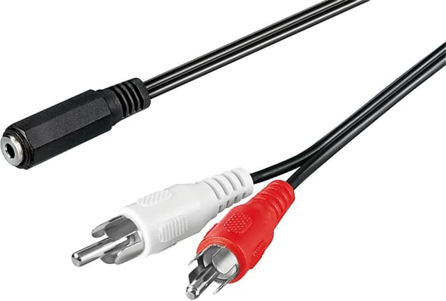 Adapter til lydkabel 3,5 mm jack til RCA-stik