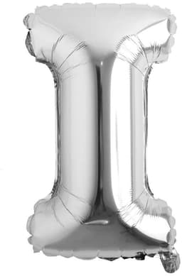 Bokstavsballong 53 cm, bokstav I - silver