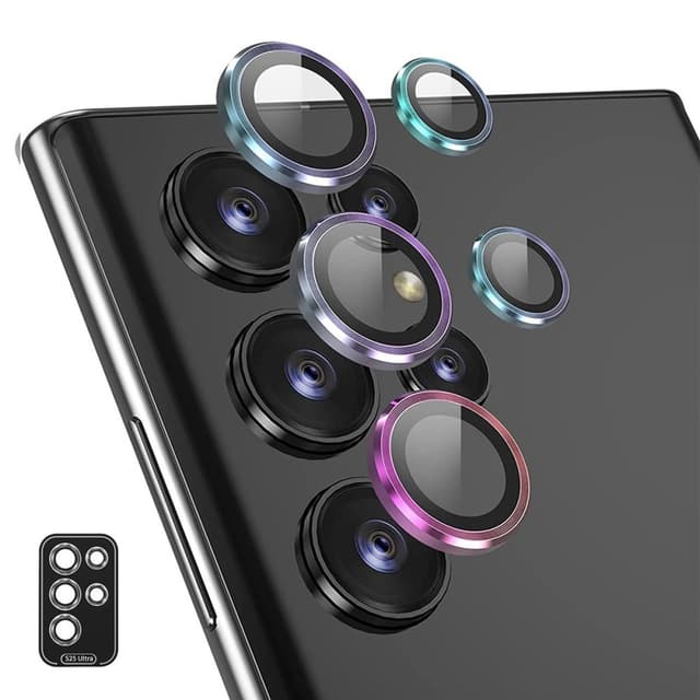 Til Samsung Galaxy S25 Ultra Kameralinsebeskytter ENKAY Metalring Linsefilm
