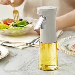 240 ml lasinen öljysuihkepullo - Keittiön suihkepullo Valkoinen