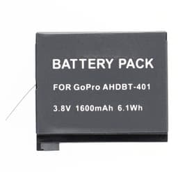 Batteri til GoPro Hero 4 kamera 3.8.0V 1600mAh AHDBT-401 erstatningsbatteri