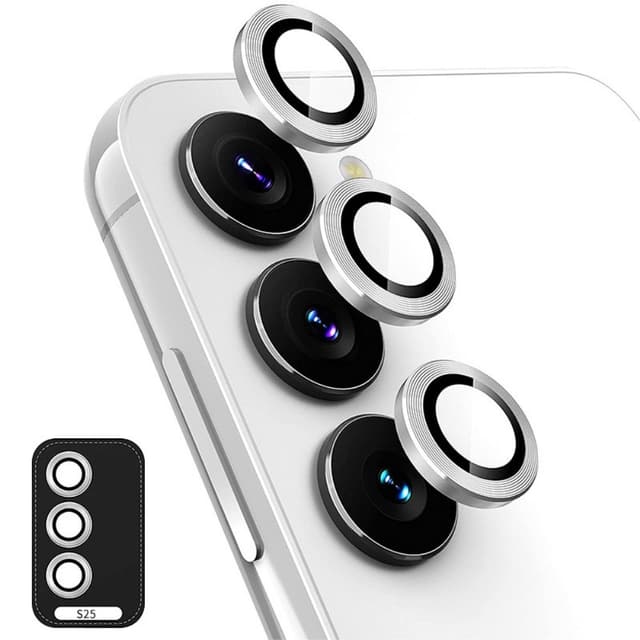 Til Samsung Galaxy S25+ Kameralinsebeskytter ENKAY Metalring Linsefilm