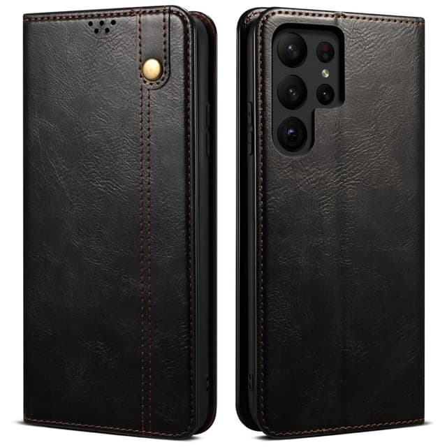 Till Samsung Galaxy S25 Ultra Plånboksfodral  - Svart