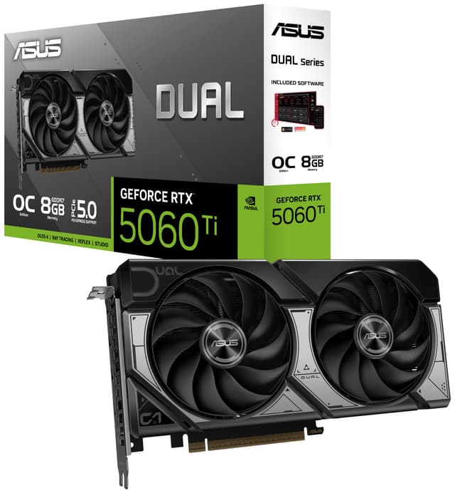 ASUS Dual GeForce RTX 5060 8GB GDDR7 OC Edition grafikkort