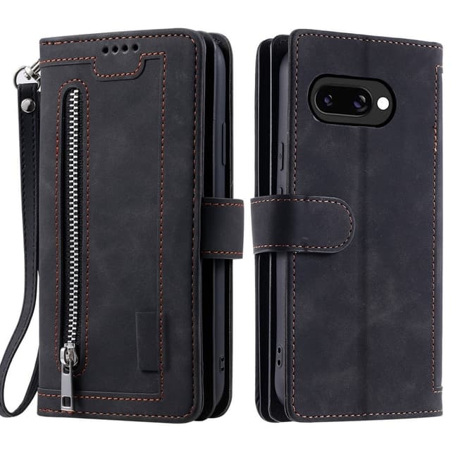 Til Google Pixel 9A Etui med Lynlåslomme og 9 Kortlommer
