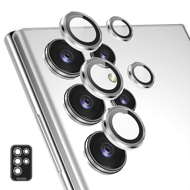 Til Samsung Galaxy S25 Ultra Kameralinsebeskytter ENKAY Metalring Linsefilm
