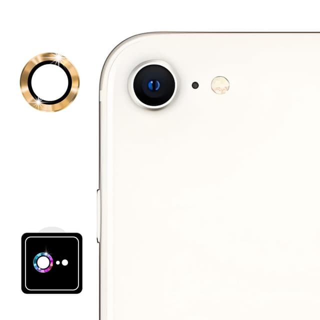 For iPhone 16e Kameralinsebeskytter ENKAY Hat-Prince Metallring Linsefilm