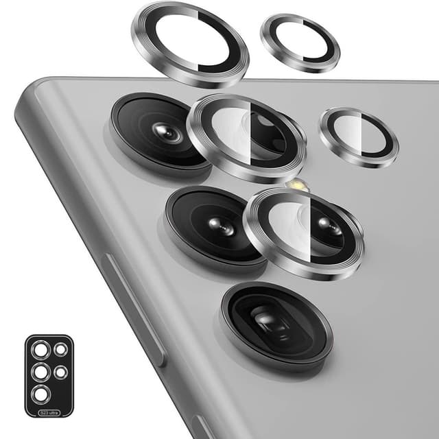 Til Samsung Galaxy S25 Ultra Kameralinsebeskytter ENKAY Metalring Linsefilm