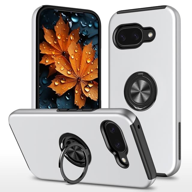 Google Pixel 9A sormenrengasjalustan hybridikotelo