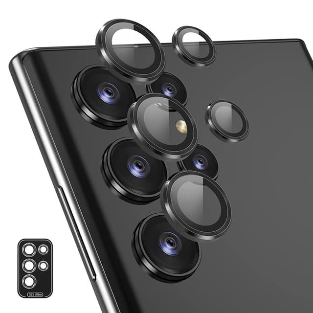 Til Samsung Galaxy S25 Ultra Kameralinsebeskytter ENKAY Metalring Linsefilm